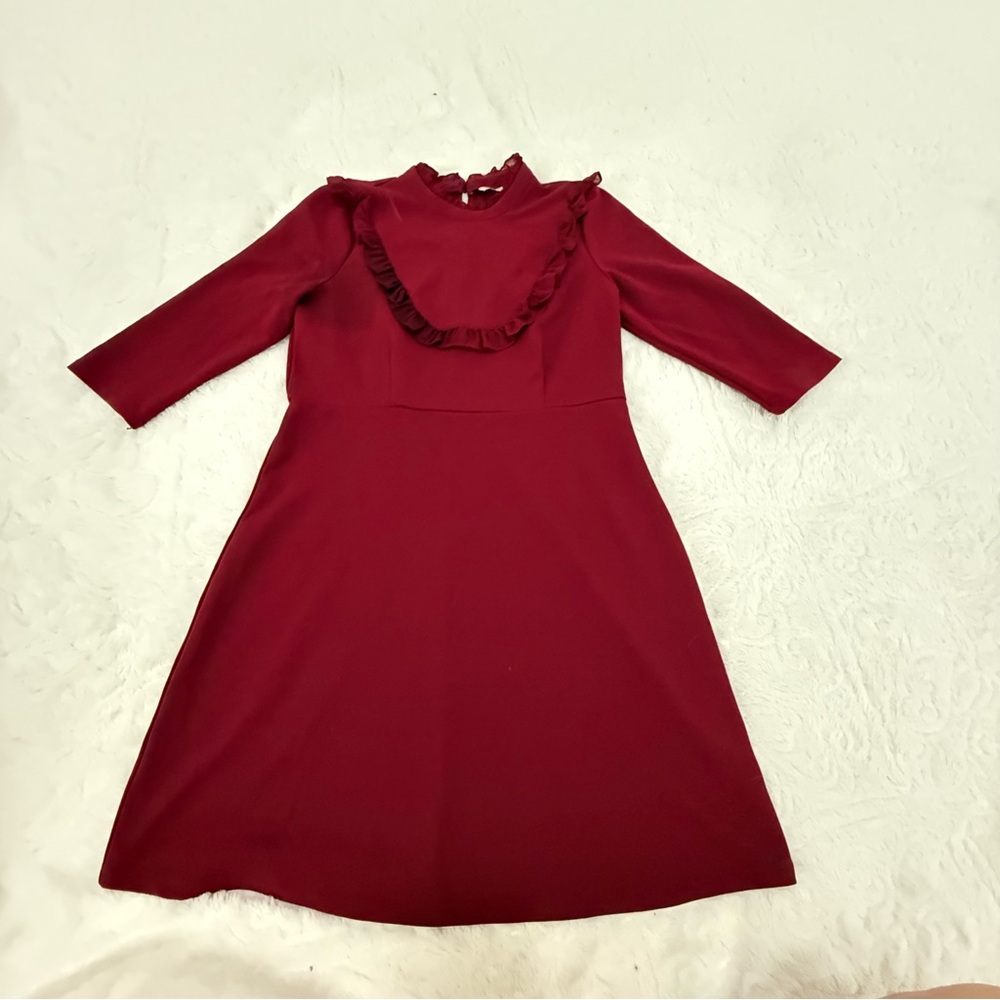 Elegant Burgundy Dress